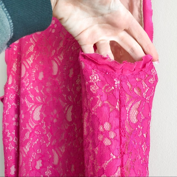 Joie Isette Pink Lace Sleeveless Dress - Picture 6 of 8